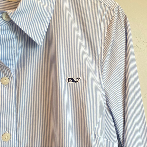 VINEYARD VINES Crystal Blue Mini Stripe Classic Dress Shirt - Picture 2 of 8
